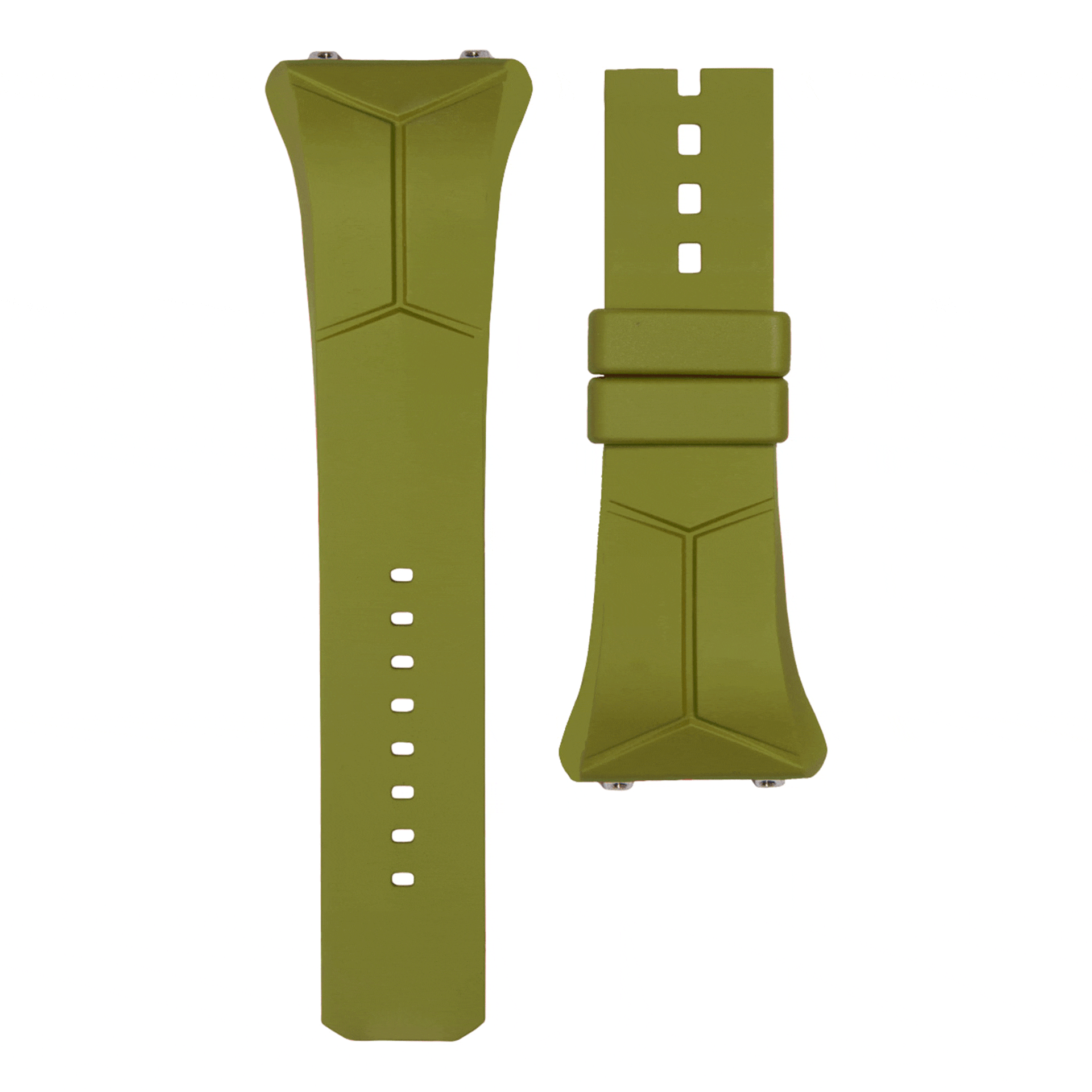 LINDE WERDELIN Sea Green rubber strap 1